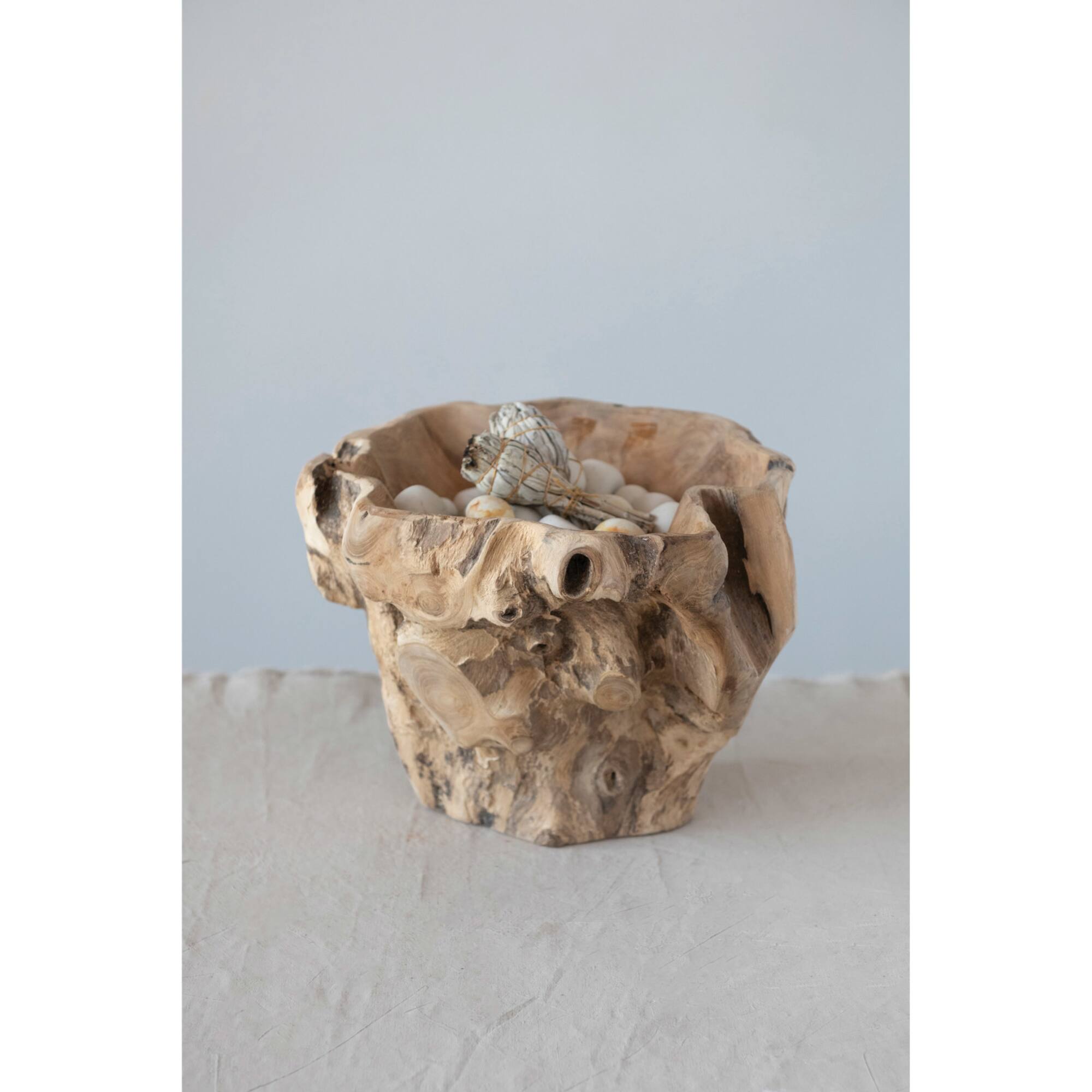 Hello Honey® 11" Decorative Teakwood Bowl